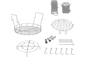 DELSBBQ Turkey Fryer Accessories for Char-Broil The Big Easy Oil-Less Girll, Bunk Bed Basket , Skewers, Hooks, Turkey Fryer Roasting Rack for Char-Broil The Big Easy 22-Piece Turkey Fryer Accessory Kit