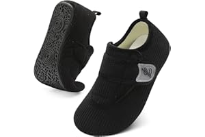 LeIsfIt Slippers for Women Men Soft House Slippers Wide Barefoot House Shoes Non-slip Slip on Slipper Shoes Comfy Adjustable for Home Bedroom Travel Yoga