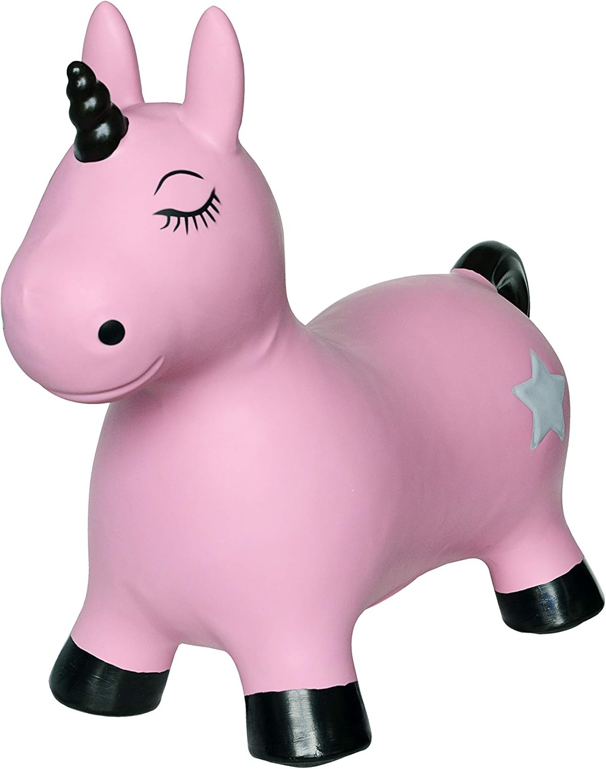 NPV Group LLC Pink Unicorn Bounce & Rideon Inflatable Hopper Toddler