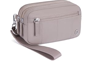 POIUGOYA Small Nylon Crossbody Bags for Women,RFID Wristlet Purse Built in Wallet, 4 Zipper Crossbody Wallet Phone Organizer