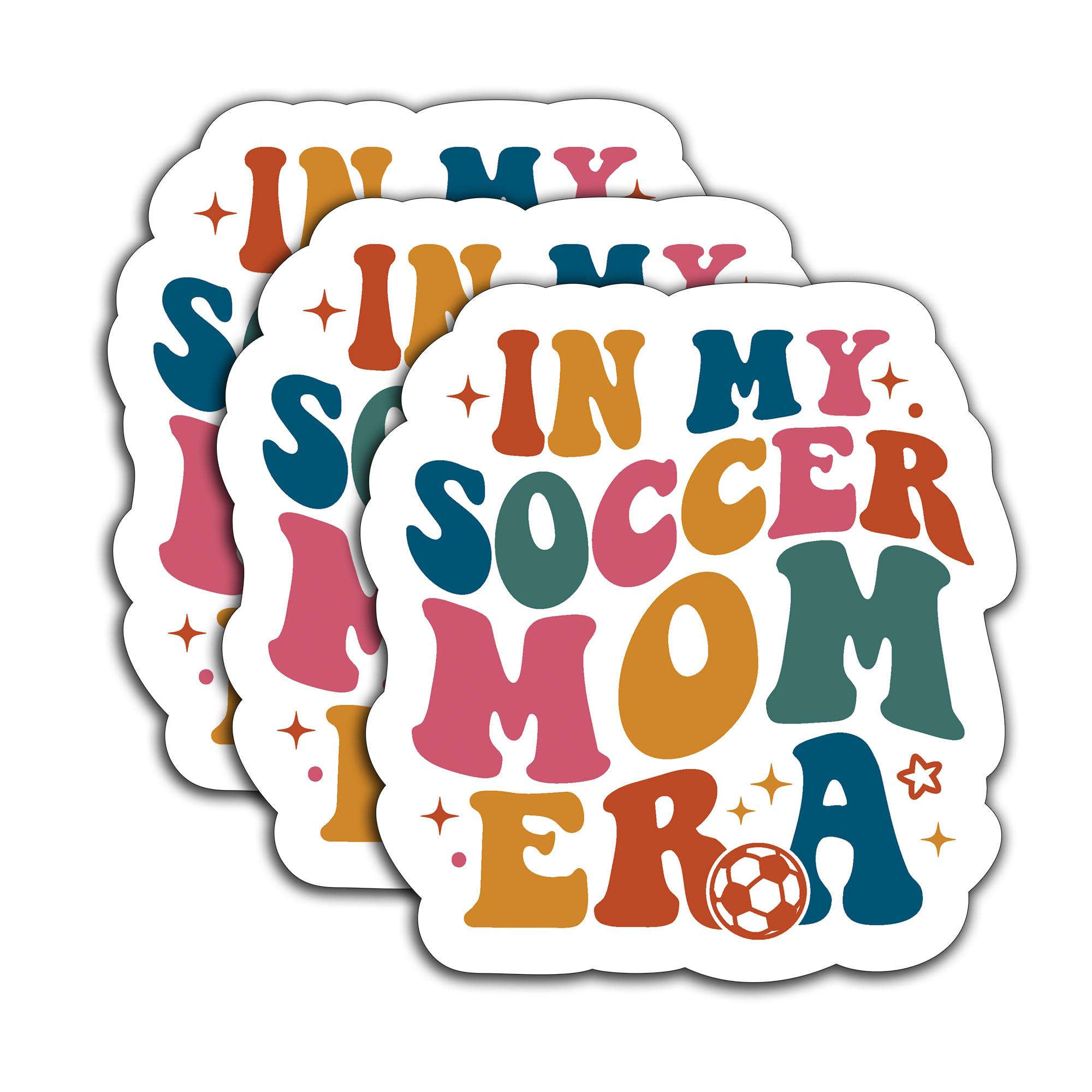 Photo 1 of (3Pcs) in My Soccer Mom Era Sticker - Mom Decal, Gifts for Soccer Lovers, Waterproof Vinyl Decal for Books, Laptops, Water Bottles, Tumblers, Cups, 3" x 2.7"