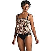Maxine of Hollywood Womens Bandeau Blouson Tankini Swimsuit Top