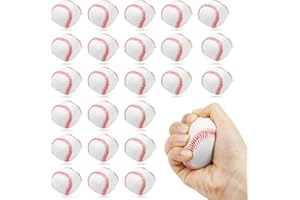 Weoxpr 24 Pack Mini Foam Baseballs - 2 Inch Soft Baseball Toys Squeeze Stress Relief Balls for Kid Themed Party Favors, Sports, Gifts