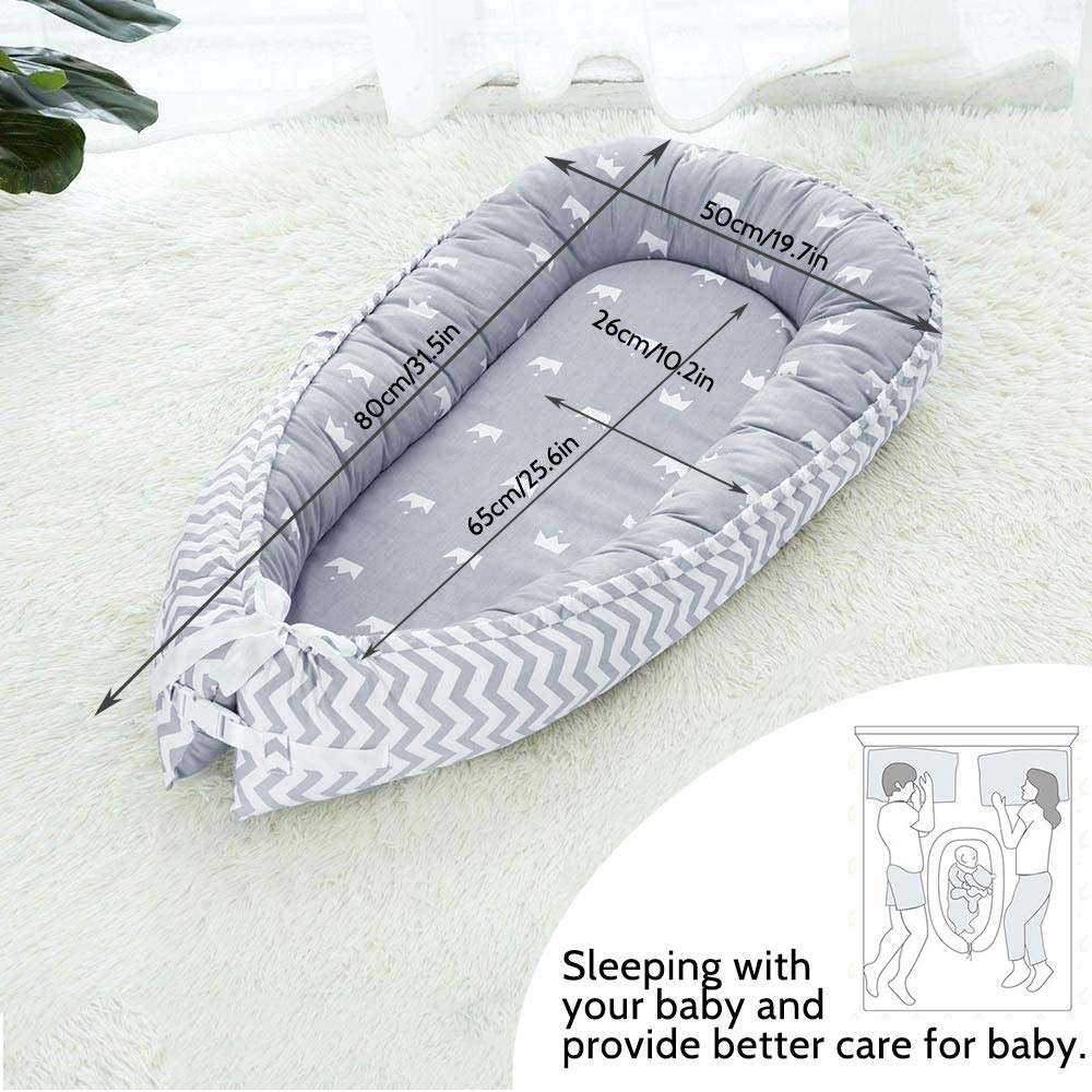Babynest, Baby Lounger, 100% Cotton, Cosleeper, Baby Bassinet, Portable Bed, Travel Bed, Baby Snuggle Nest, Infant Lounger, Baby Pillow, Toddler Lounger: Baby