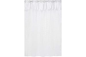 Sweet Jojo Designs White Eyelet Kids Bathroom Fabric Bath Shower Curtain