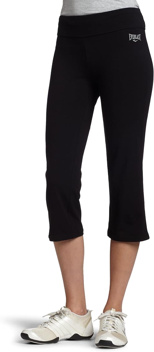Everlast Women's Capri Pant, Black at Amazon Women's Clothing store:  Athletic Pants