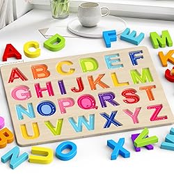 Zeoddler Alphabet Puzzles, Wooden Puzzles for