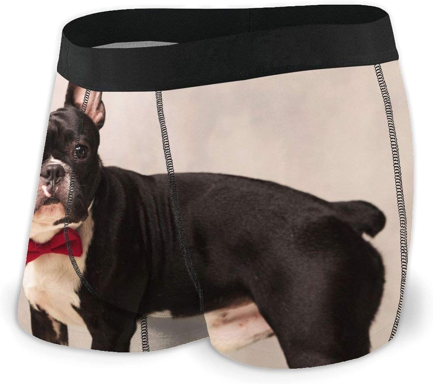 Bulldog Glance Men�s Boxer Briefs No Rideup Breathable