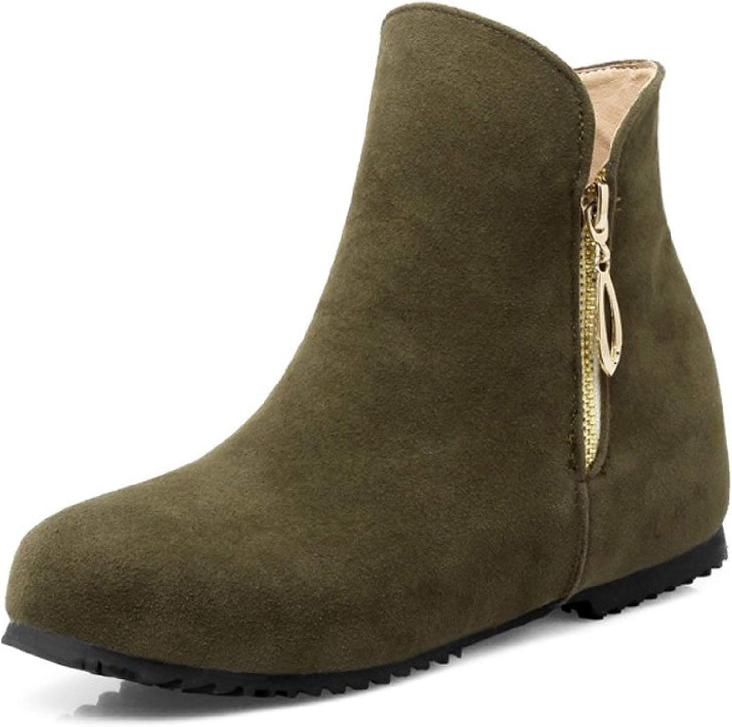 Womens Wedge Chelsea Boots Comfortable Height Increasing