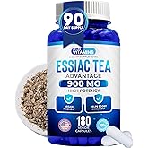 We Like Vitamins Essiac Tea Capsules - 180 Count Immune Support Supplement with Burdock, Sheep Sorrel, Slippery Elm & Turkey Rhubarb - Genuine Essiac Tea 900mg Daily Dose