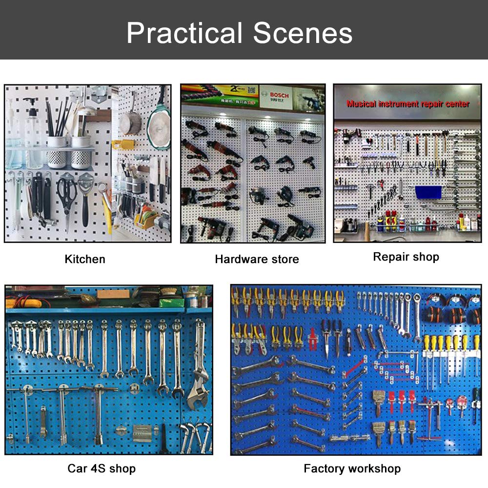 Lee-buty 52 Pcs Peg Hook Assortment Metal Pegboard Organization Storage Tools