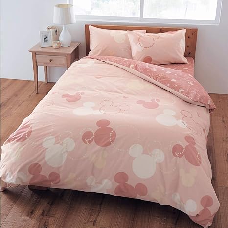 Amazon Co Jp ベルメゾン ディズニー 掛け布団カバー 綿100 掛けふとんカバー 新生活 ミッキーモチーフ ピンク シングル ホーム キッチン