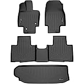 SMARTLINER Floor Mats 2 Rows & Cargo Liner Behind 3rd Row Set Compatible with 2020-2025 Toyota Highlander