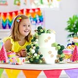 Astaron 32 Pcs Ball Cake Toppers Green Gold Foam Ball Decorations 2cm-4cm view 5