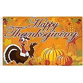 AZ FLAG - Happy Thanksgiving Turkey Flag - 2x3 Ft - 100D Polyester Thanksgiving Day Banner with Two Metal Grommets - Fade Resistant - Vivid Colors - 2' x 3' Feet - 90x60 Cm