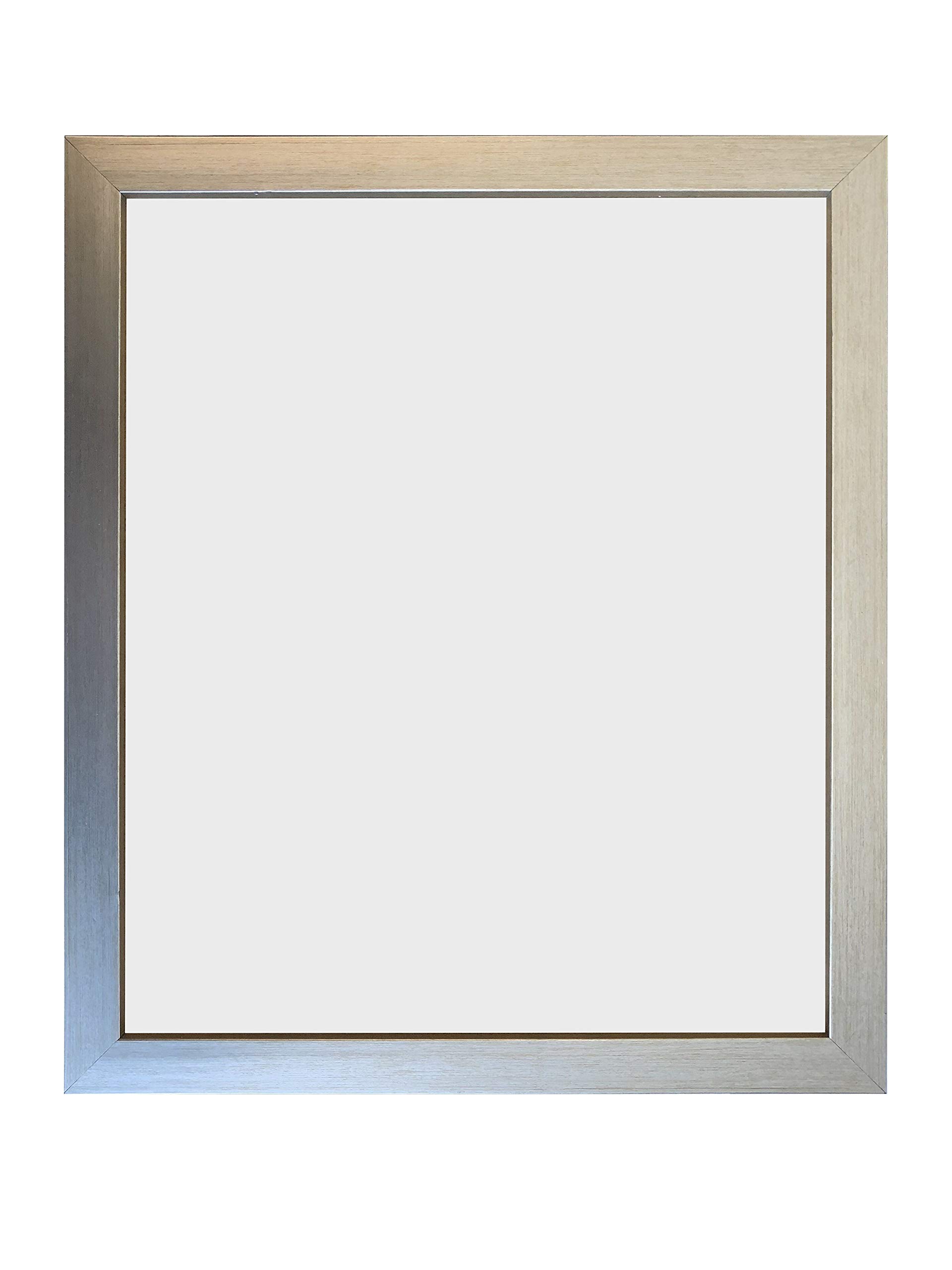 FRAMES BY POST 0.75 Inch Silver Picture Photo Frame 20 x 10 Inch Plastic Glass