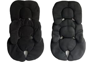 TOPOQ Baby Pram Liner Car Seat Insert Pad Soft Cosy Plush & Mesh Seat Liner for Stroller Pushchair Buggy Bassinet Baby Highchair Reversible Machine Washable