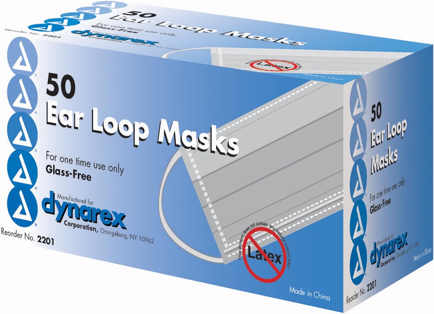 Face Mask With Ear Loops Bx/50