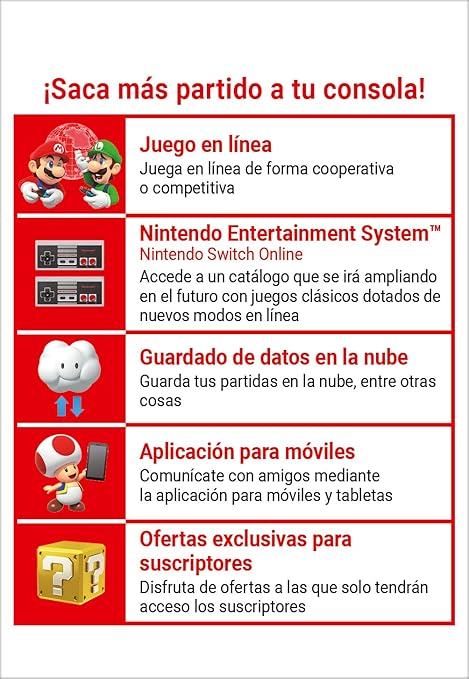 Switch Online Suscripción Familiar de 12 Meses | Nintendo Switch ...