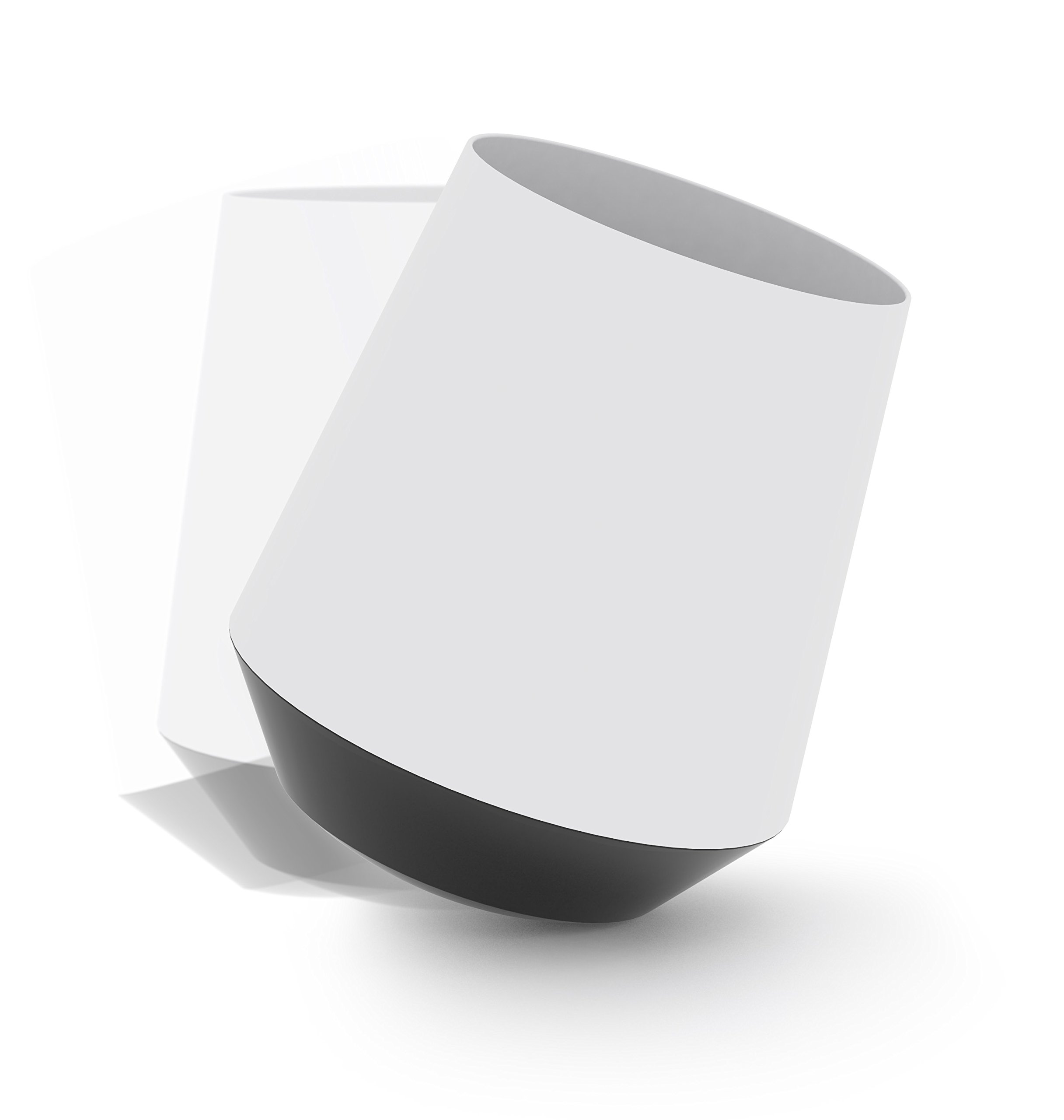 Papelera Oficina para Escritorio de 17 Litros, Papelera Balanceo con mucho juego ,Modelo Biel, Varios Colores, de la marca Made Design Barcelona Fabricada en España (Blanco)