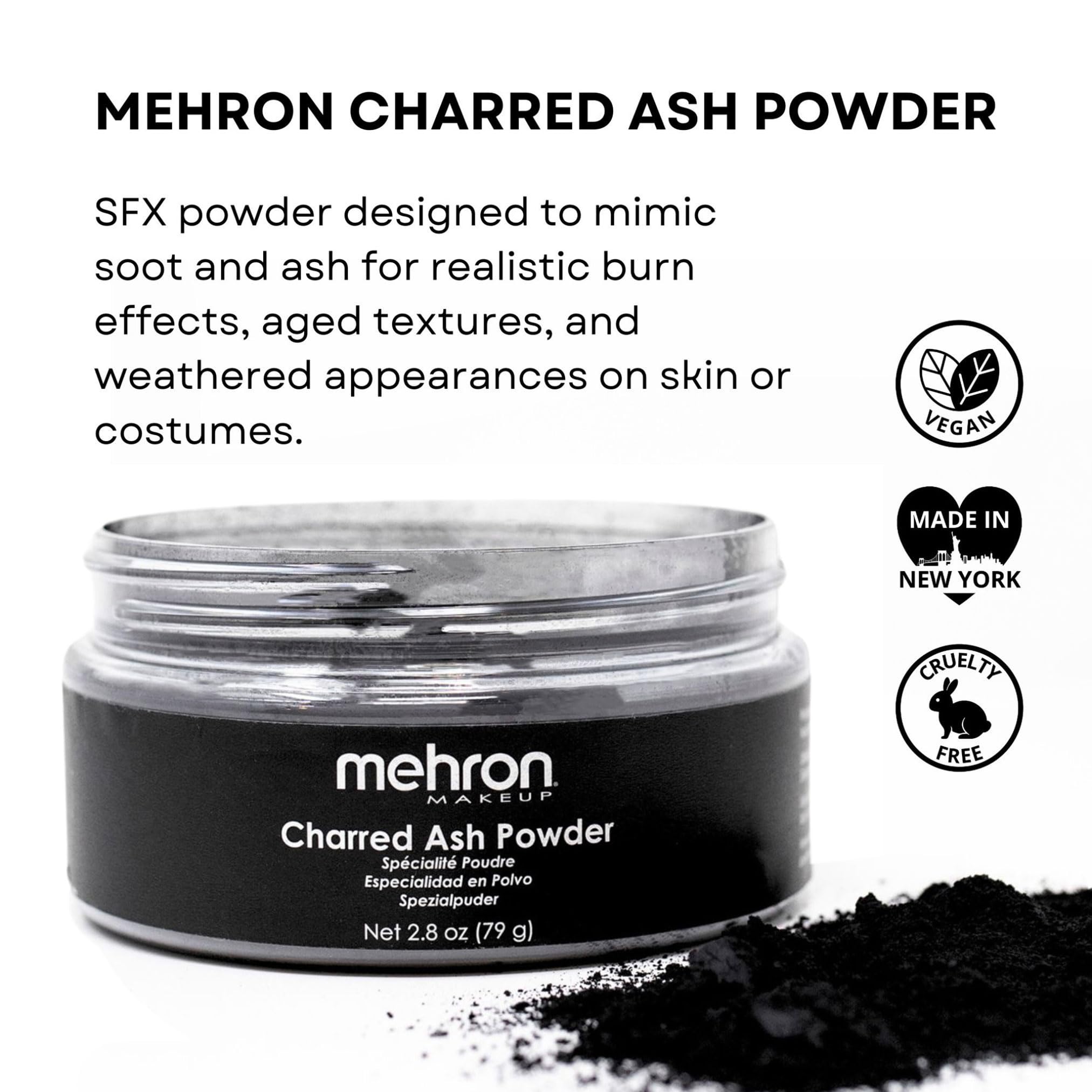 Mehron Makeup Special Effects Powder (2.8 oz) (Charred Ash)