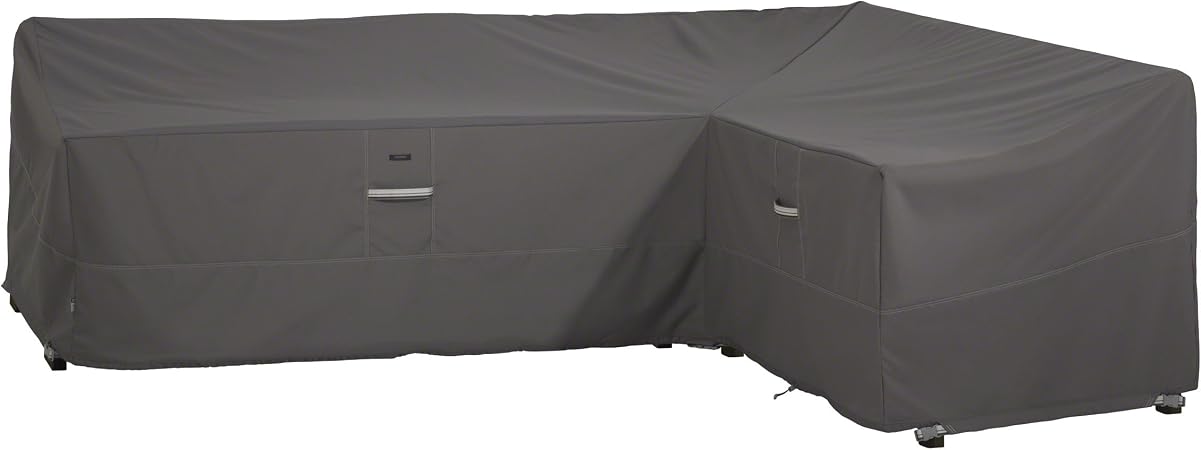 Amazon Com Classic Accessories Ravenna Water Resistant 104 Inch Patio Right Facing Sectional Lounge Set Cover Garden Outdoor