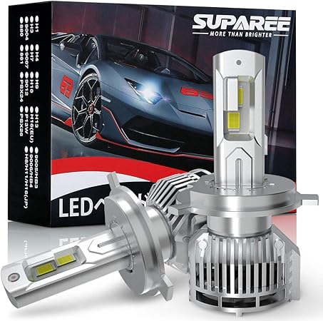 Amazon 業界最高輝度 Suparee H4 Led ヘッドライト Hi Lo切替 新車検対応 6500k lm カットライト 12v 24車対応 ファン付き ハイパワー Ledバルブ 3年保証 Ledバルブ 車 バイク
