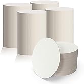 NESSDOVE Disposable Paper Coasters - Bulk Blank 3.54-Inch White Paper Coasters for Crafts, Drinks - Highly Absorbent and Versatile (400, Round)