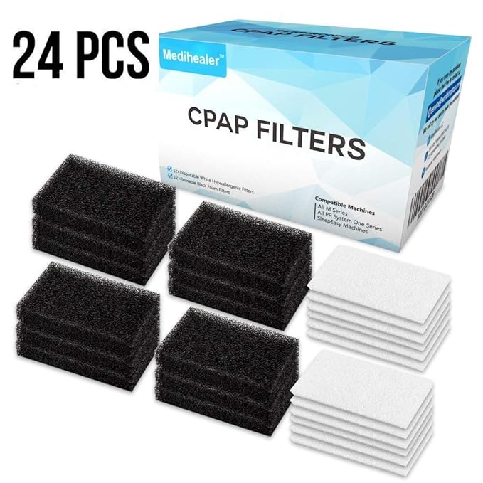 24 Packs CPAP Filters Fit Philips Respironics CPAP Foam Filter and