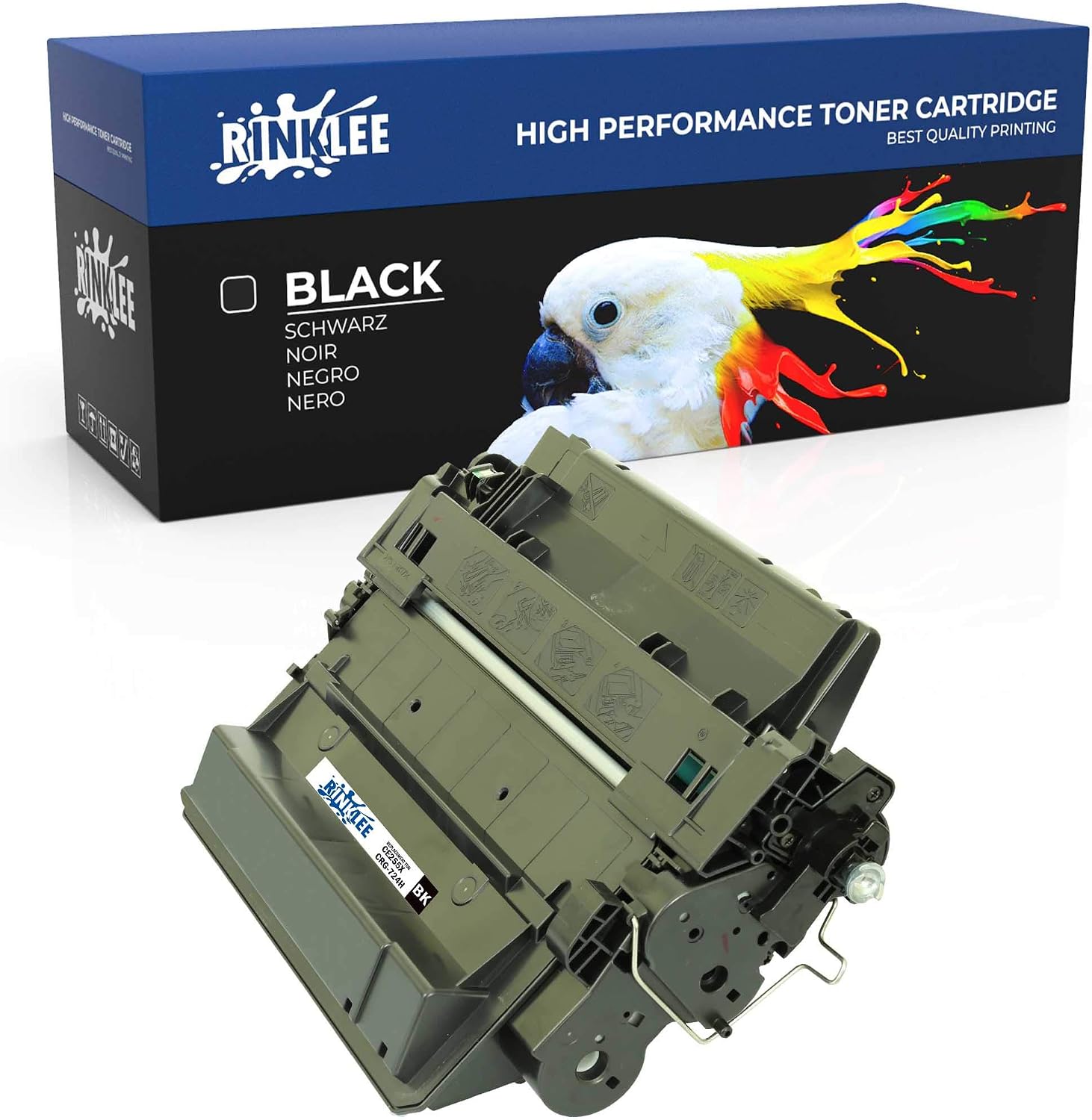 RINKLEE CE255X 724H Toner Cartridge Compatible with HP Laserjet P3010 P3015 P3015D P3015DN P3015X Enterprise 500 MFP M525DN M525F i-SENSYS LBP6750dn