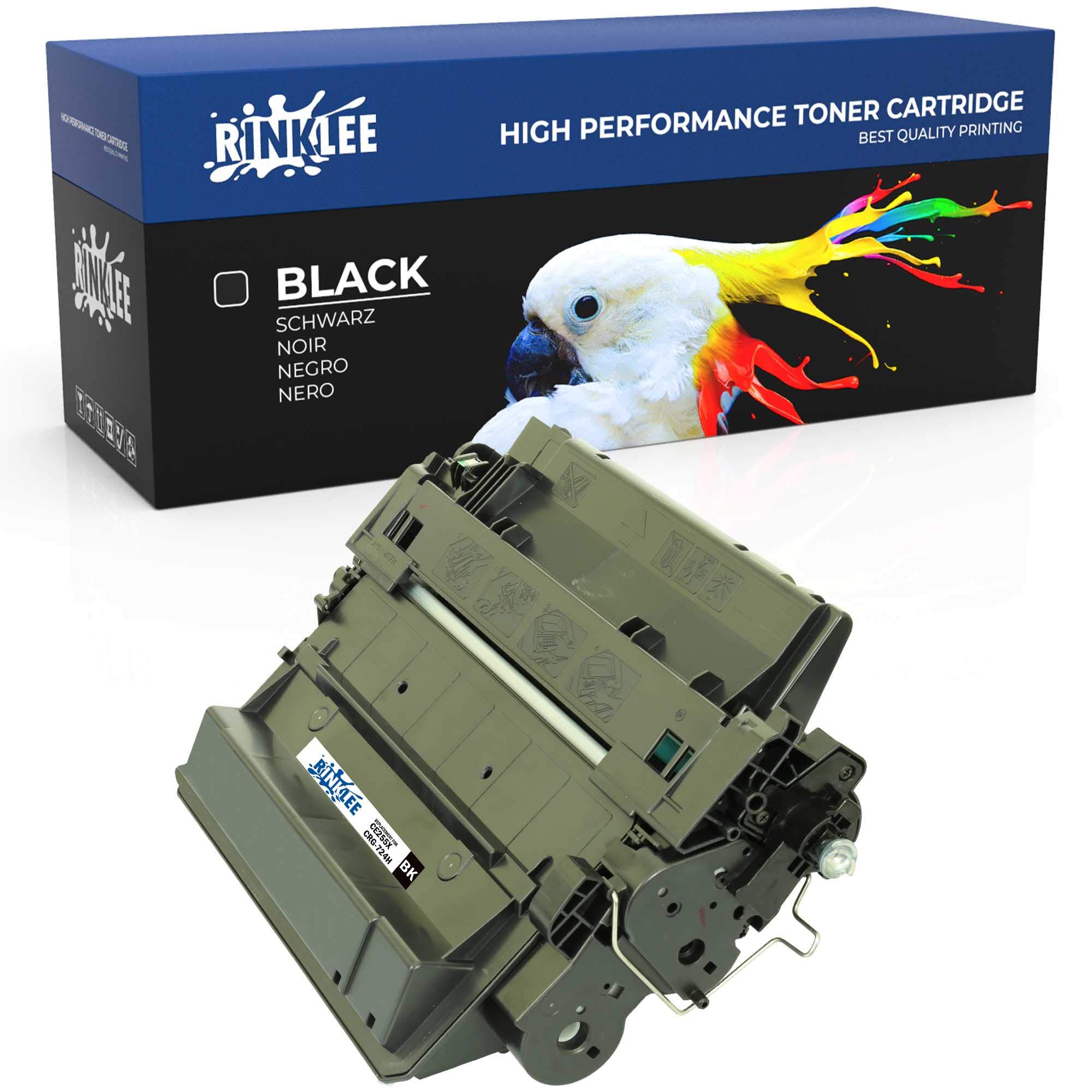 RINKLEE CE255X 724H Toner Cartridge Compatible with HP Laserjet P3010 P3015 P3015D P3015DN P3015X Enterprise 500 MFP M525DN M525F i-SENSYS LBP6750dn | High Yield 12500 Pages | Black
