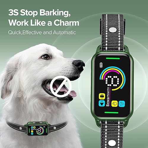 Dog Bark Collar, DINJOO Bark Collar for Large Medium Small Dogs