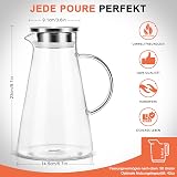 SUSTEAS 1.5 L Glass Jug with Lid Borosilicate Heat Resistant Carafe view 4
