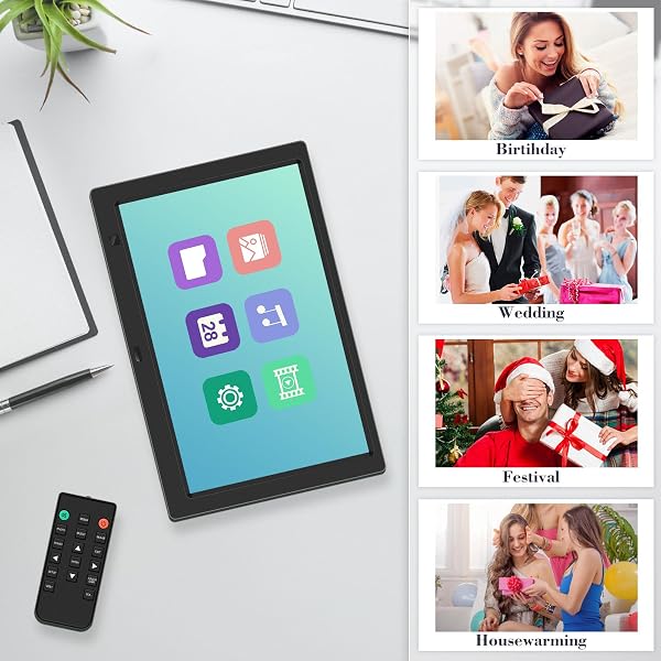 KECAG 10.1″ DIGITAL PICTURE FRAME, 1080P IPS DIGITAL PHOTO FRAME, NO WIFI/APP NEEDED, PLUG & PLAY SD CARD & USB, REMOTE & MOTION SENSOR, PHOTOS/VIDEOS/MUSIC, FREE 32GB USB