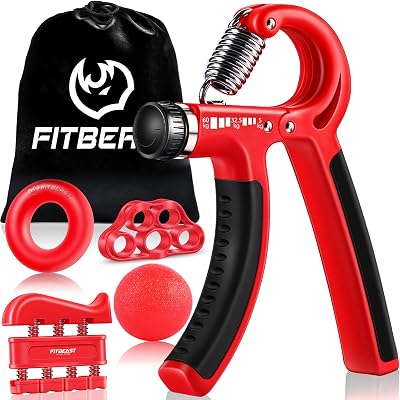 FitBeast Grip Strengthener Five Pack Adjustable Resistance Level Hand Grips