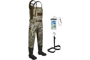 Gonex Chest Waders for Men Waterproof 4.5mm Neoprene Hunting Fishing Waders with 800G Insulated Boots Camo, Size 10