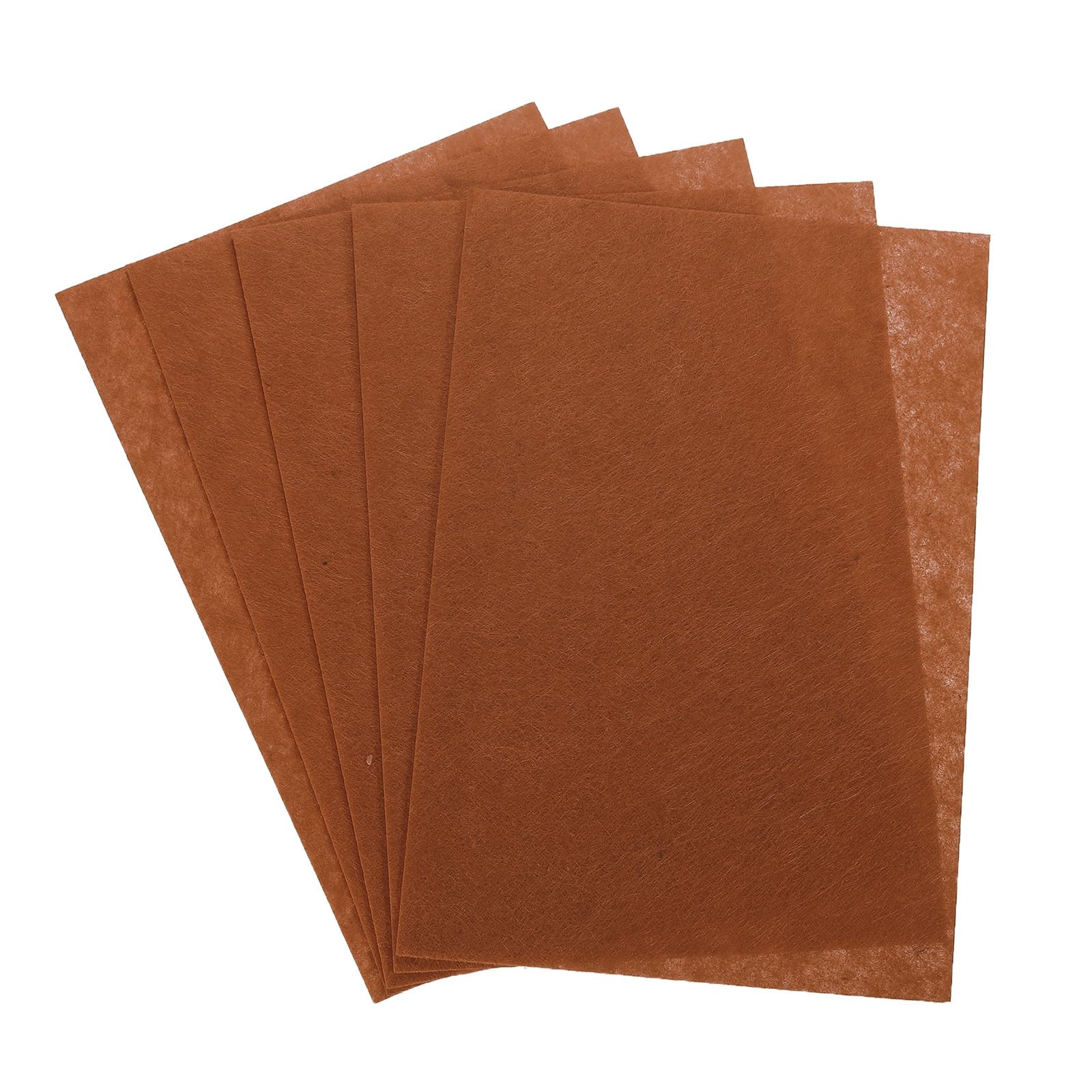 Rebower Soft Felt Sheets Acrylic Fabric Soft Felt Craft Sheets [for DIY Creative Crafts Projects and Decoration] - 12 Inch x 8 Inch/Brown / 24PCS
