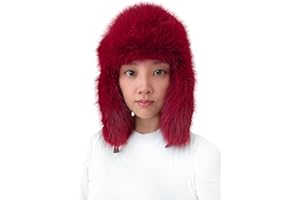 Lina & Lily Women's Winter Trapper Hat Long Pile Faux Fur Fluffy