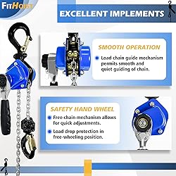 FITHOIST 1/2Ton Chain Hoist (2-Pack) 1100Lbs