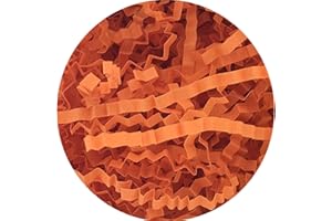 RRBOLAL Crinkle Cut Paper Shred Filler (2LB) for Easter Basket & Gift Filling,Shredded Paper for Gift Box,Crinkle Paper for Wrapping & Packing Box Filling (orange red)