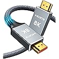 Capshi 8K HDMI Cables 2.1 Short, 2ft High Speed 48Gbps, 8K@60Hz, 4K@120Hz, 2K@240Hz, 165Hz, 144Hz, HDCP 2.2&2.3, eARC, HDR, E