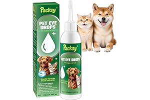 120ml/4.06fl oz Cat and Dog Eye Drops,Soothing Relief for Itchy,Irritated Eyes,All Natural Formula,Tear Stain Remover and Hyd