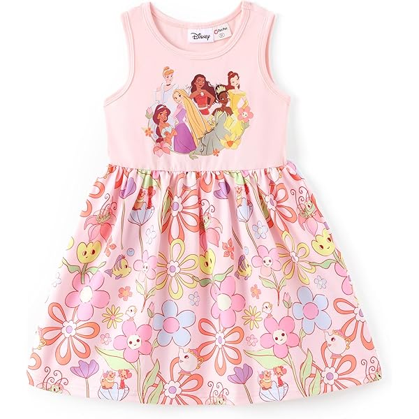 Amazon.com: Disney Princess Ariel Toddler Girl Dress Bow Strap Floral  Casual Summer Clothes Smocking Beach Holiday Girls Sundress Green 2T:  Clothing, Shoes & Jewelry