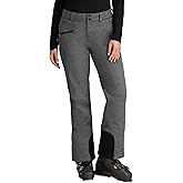 Obermeyer Womens Malta Snow Ski Pants, Thermore Insulated and Waterproof for Skiing & Snowboard, Grey Charcoal, Size 16