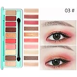 Joielmal アイシャドウ 10色 アイシャドー　シャドウ　アイシャドウパレット ブラウン　赤　オレンジ　ピンク　パール/マットアイシャドー　アイシャドーパレット 人気 激安 メイクパレット アイシャドウ　携帯便利 極め細かい メイクアップ パレット　長持ち防水 アイシャドウ　おしゃれ　アイシャドウパレット　明るい目もとアイカラー　発色アイシャドウ　パウダー　コンパクト　チークパレット プロ用/初心者 日常/コスプレ (C)