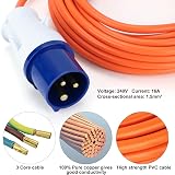 VonLux 10m Caravan Hook Up Cable 240V 16A 3 Core Fly Lead Converter Kit view 2