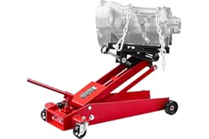 VEVOR Low Profile Floor Jack, 1000 lbs / 0.45 Ton Lifting Capacity Telescoping Transmission Floor Jack, 6.3-25.2 in Lifting H