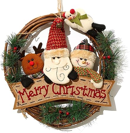 Decorazioni Natalizie Per Porta Di Casa.Xonor Ghirlanda Di Natale Per Porta Di Casa 35 Cm Ghirlanda Di Natale Casa Di Natale Appendiabiti Decorazione Da Parete Tre Pupazzi Di Neve Tagliare Amazon It Casa E Cucina