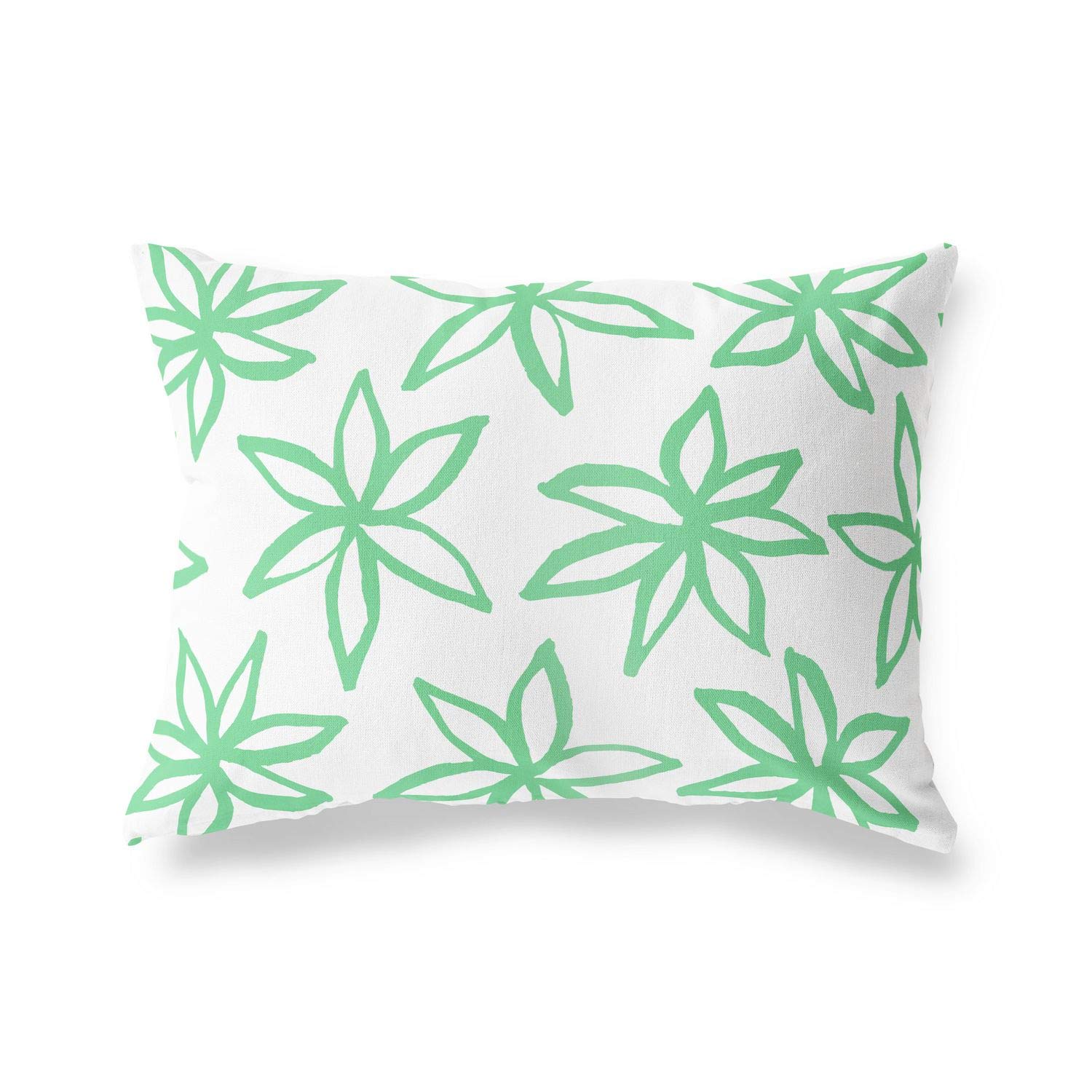 BonaMaison Decorative Cushion Cover, Petrol Green-White Throw Pillow Covers, Home Decorative Pillowcases for Livingroom, Sofa, Bedroom, Size: 45X60 Cm - Designed and Manufactured in Turkey