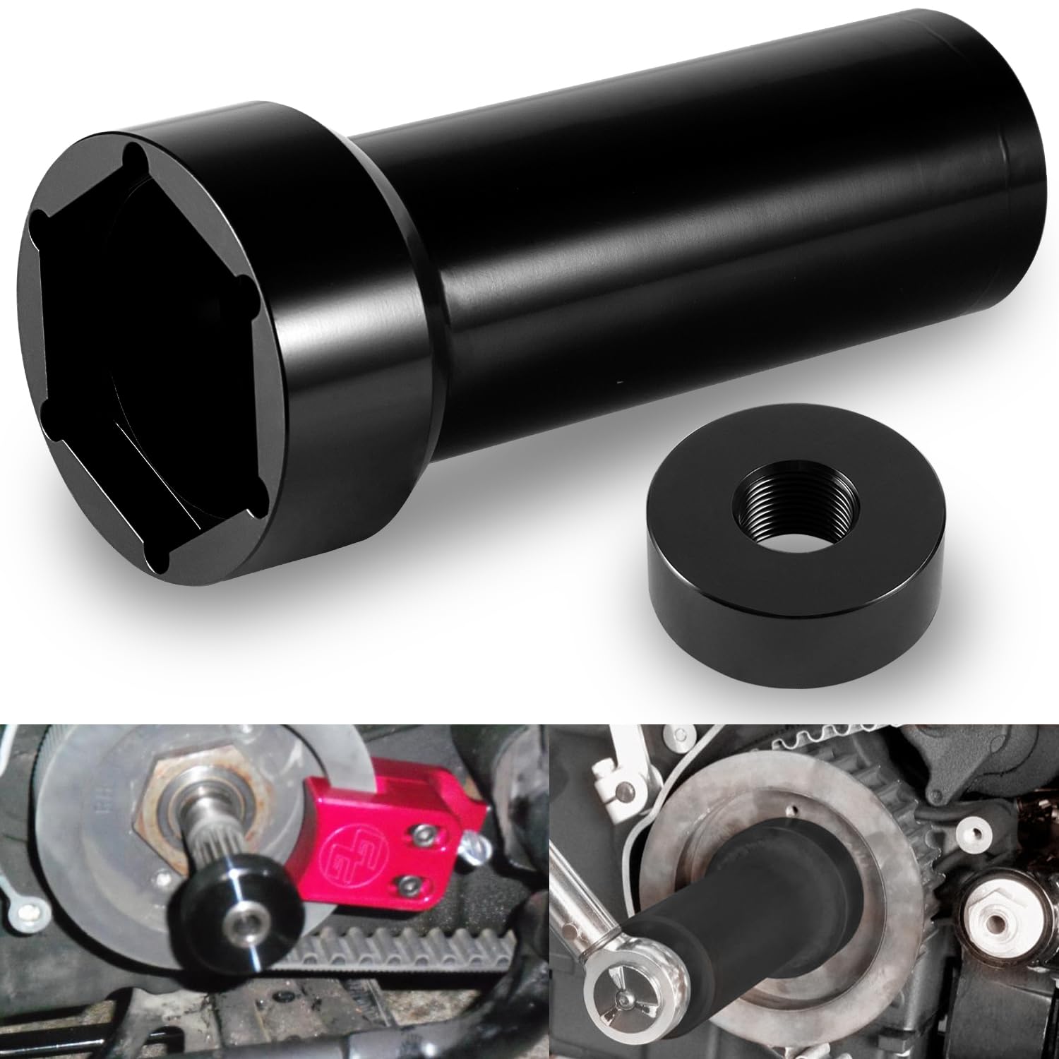 Photo 1 of 2-1/4" Mainshaft Pulley Wrench Sprocket Socket Lock Nut Fit for Harley Davidson Twin Cams, Dyna, Electra Glide, Heritage Softail